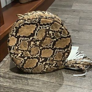 Circle animal print purse